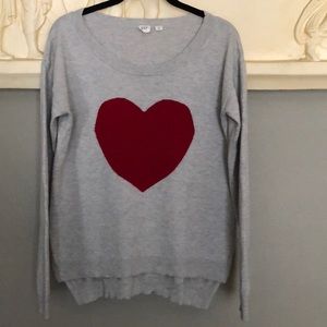 Gap XS heart grey sweater